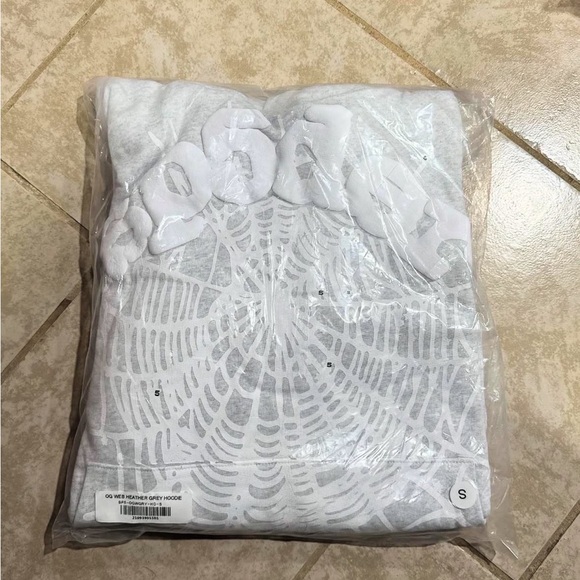 White And gray Spyder hoodie